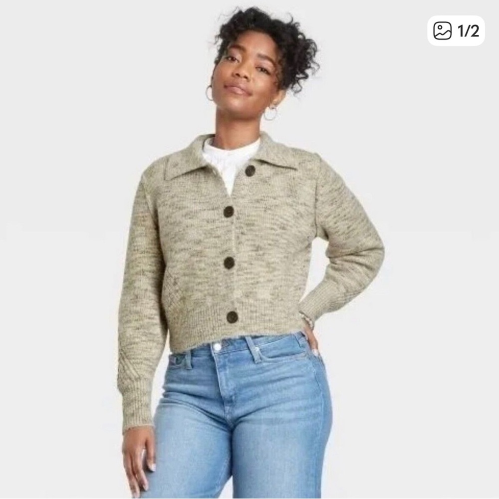 Cozy Collared Button-Up Cardigan - Picture 9 of 9